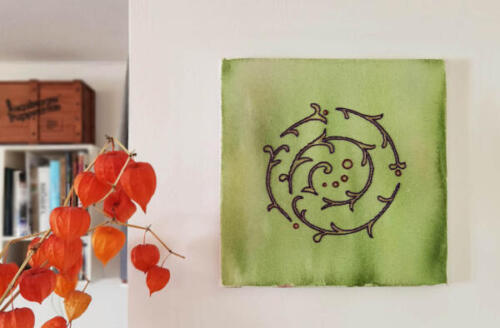 Stickerei "Ranke" in grün