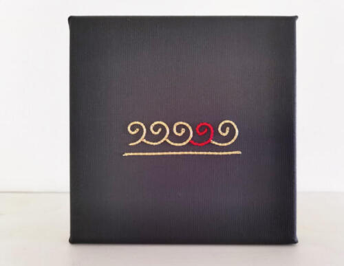 Stickerei "Wellenmuster"